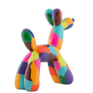 BALLOON DOG-12" HAND PAINTED MULTI