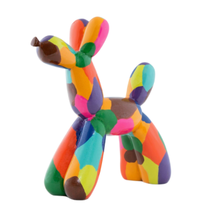 BALLOON DOG-12" HAND PAINTED MULTI