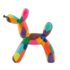 BALLOON DOG-12" HAND PAINTED MULTI