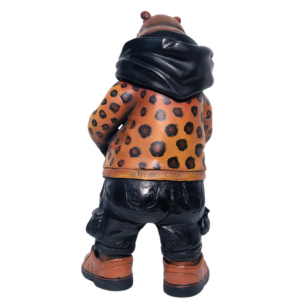 FASHIONISTA-Hippo in Hoodie-Animal Print