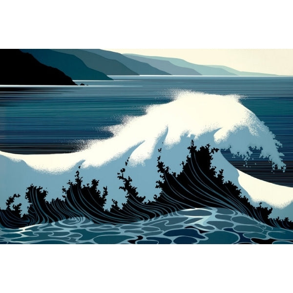 Stitch ''Surf's Up'' Artwork on Wood by Trevor Carlton – Limited Edition
